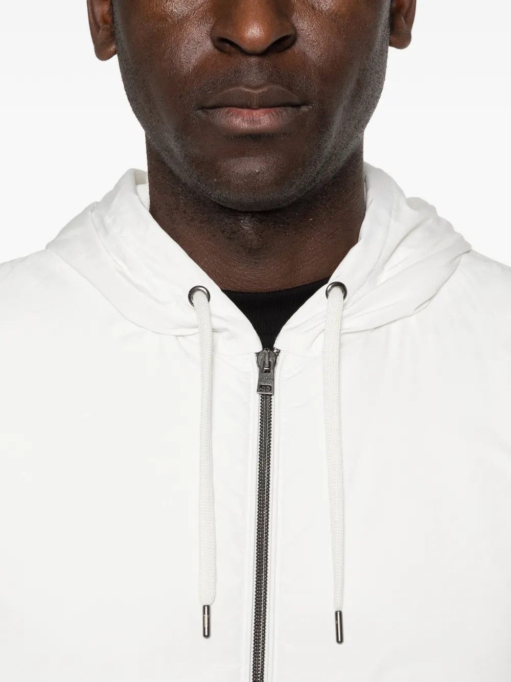 Herno Hoodie met rits Wit