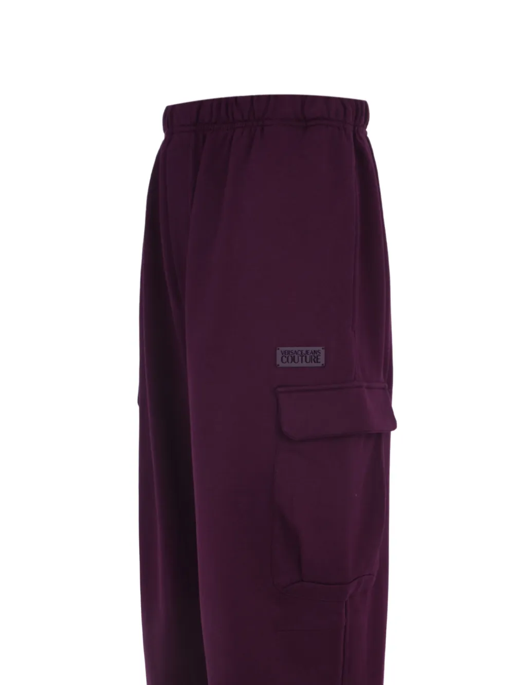 Versace Jeans Couture Cargo broek met metalen plakkaat Paars