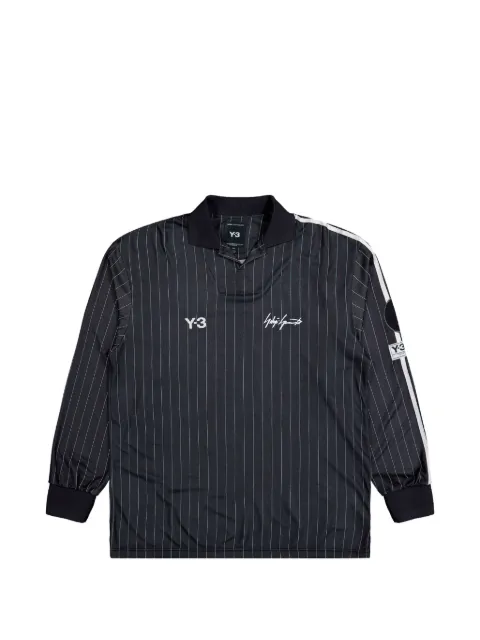 Y-3 Elite 5 striped long-sleeve football jersey T-shirt