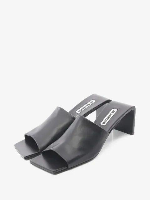 Jil Sander Pre-Owned 2020s sculpted heel leather sandals