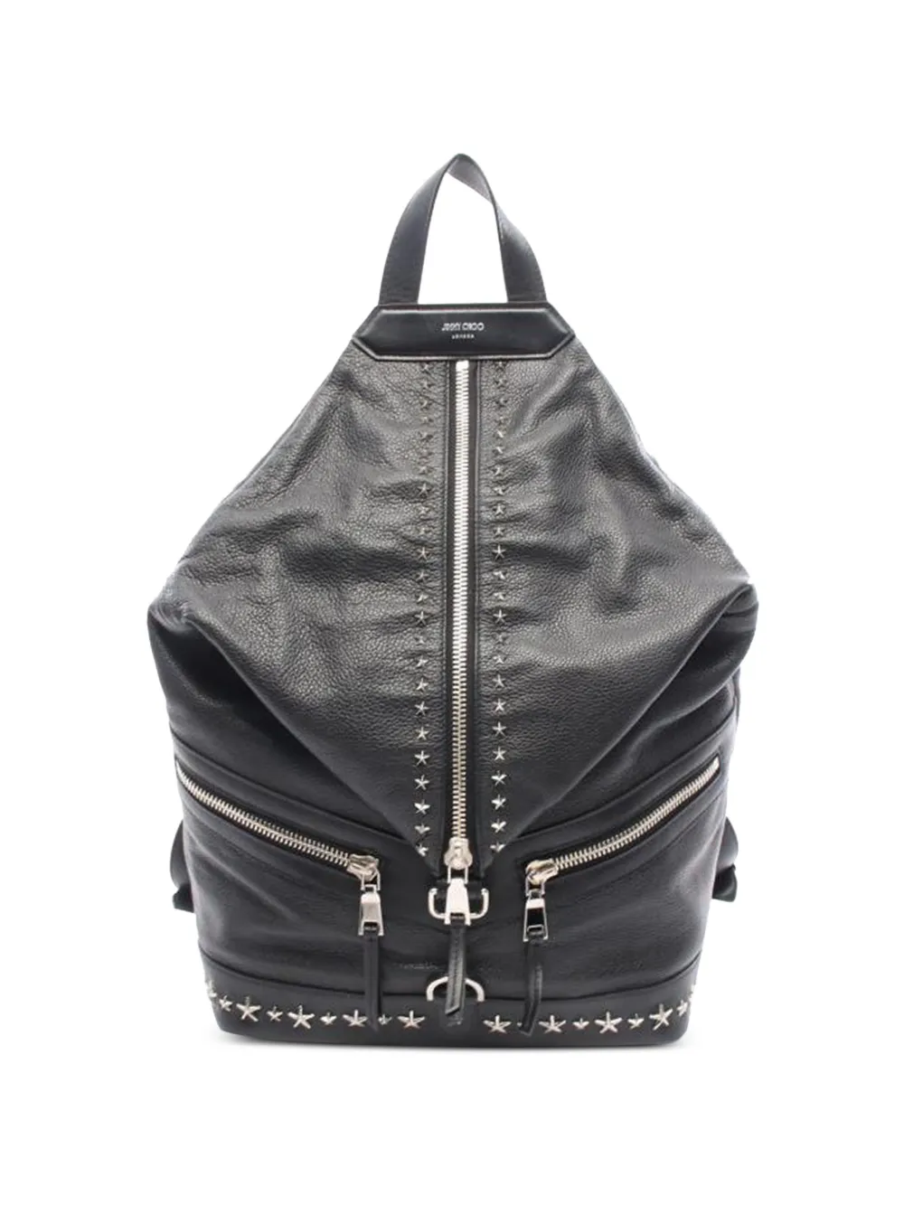 Jimmy Choo Pre-Owned 2010s Fitzroy star studs leather backpack - Nero