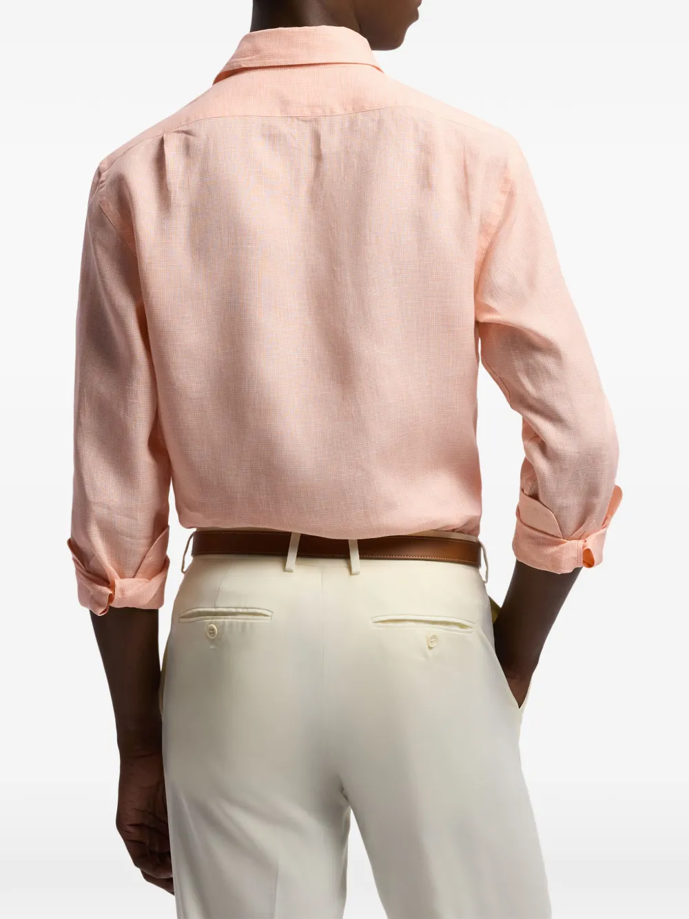 Ralph Lauren Purple Label Geruit overhemd Oranje