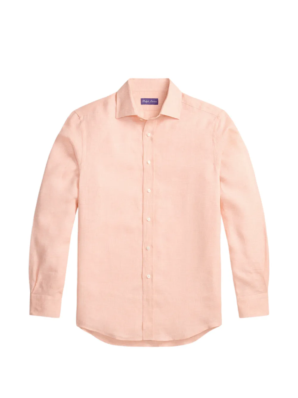 Ralph Lauren Purple Label check-pattern long-sleeve shirt - Arancione