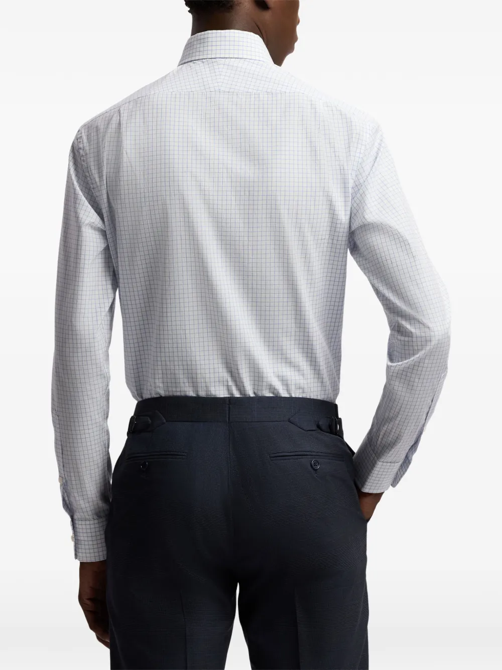 Ralph Lauren Purple Label Tattersall geruit overhemd met lange mouwen Wit