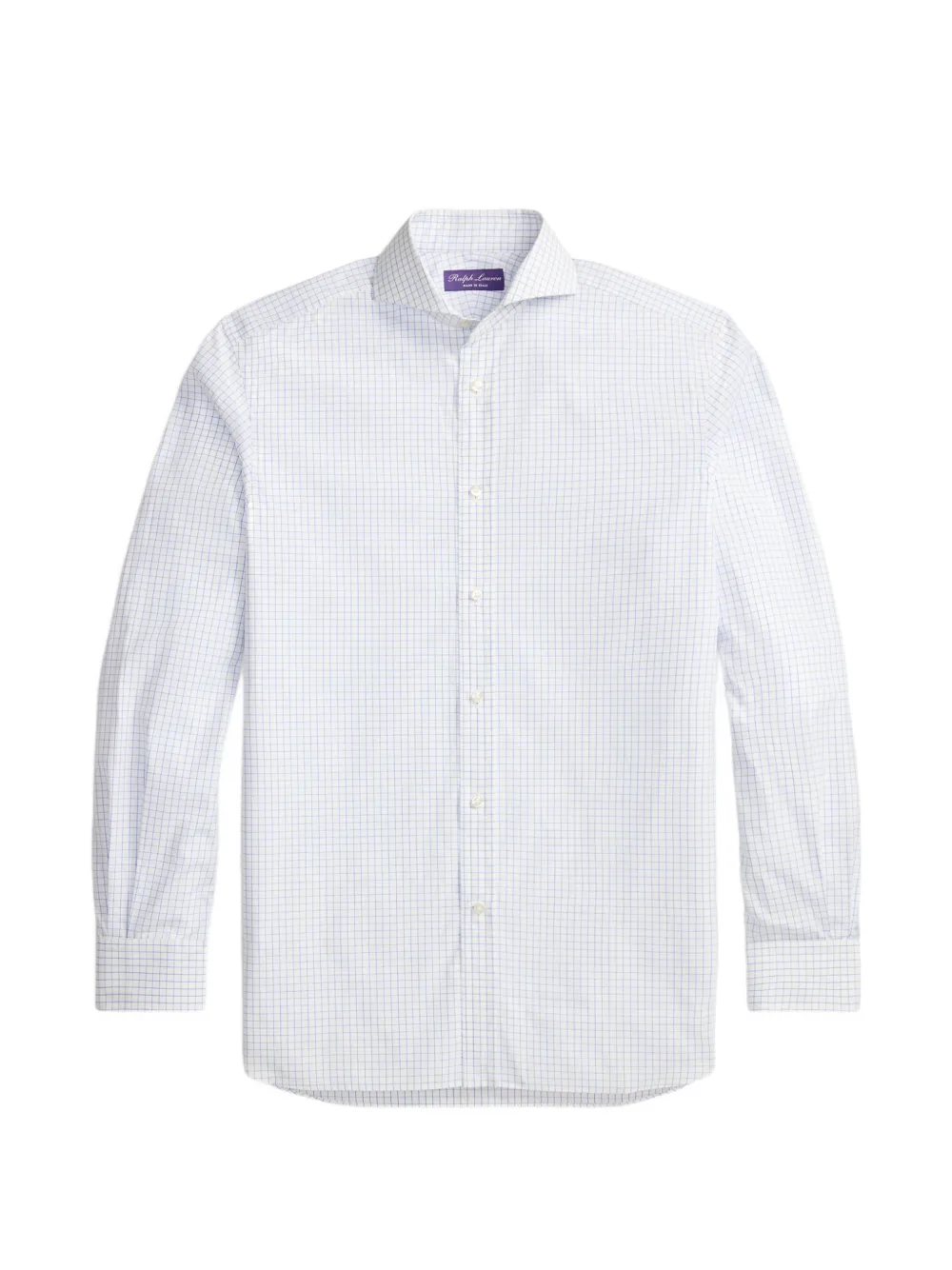Ralph Lauren Purple Label Tattersall check-pattern long-sleeve shirt - Bianco