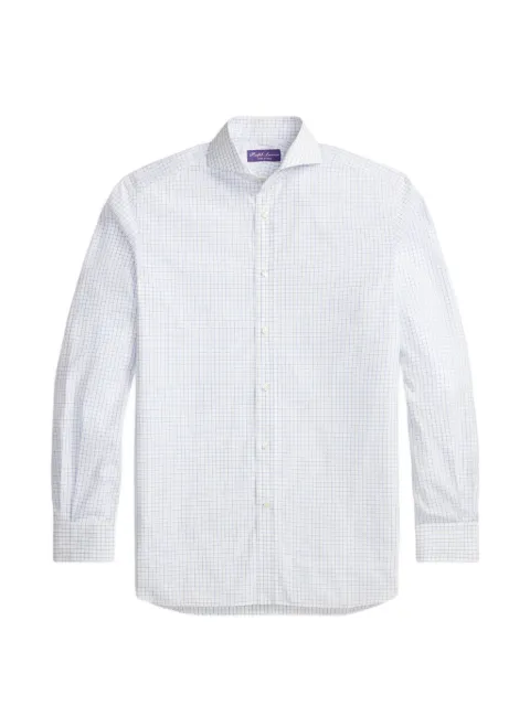 Ralph Lauren Purple Label Tattersall check-pattern long-sleeve shirt