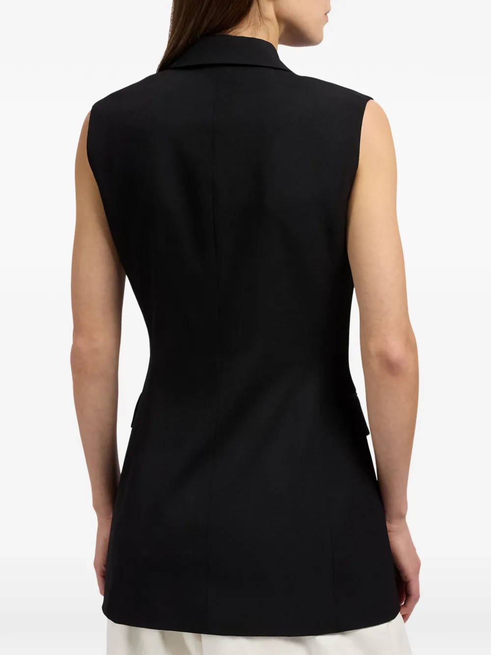 Ralph Lauren Collection Randy gilet met enkele rij knopen Zwart