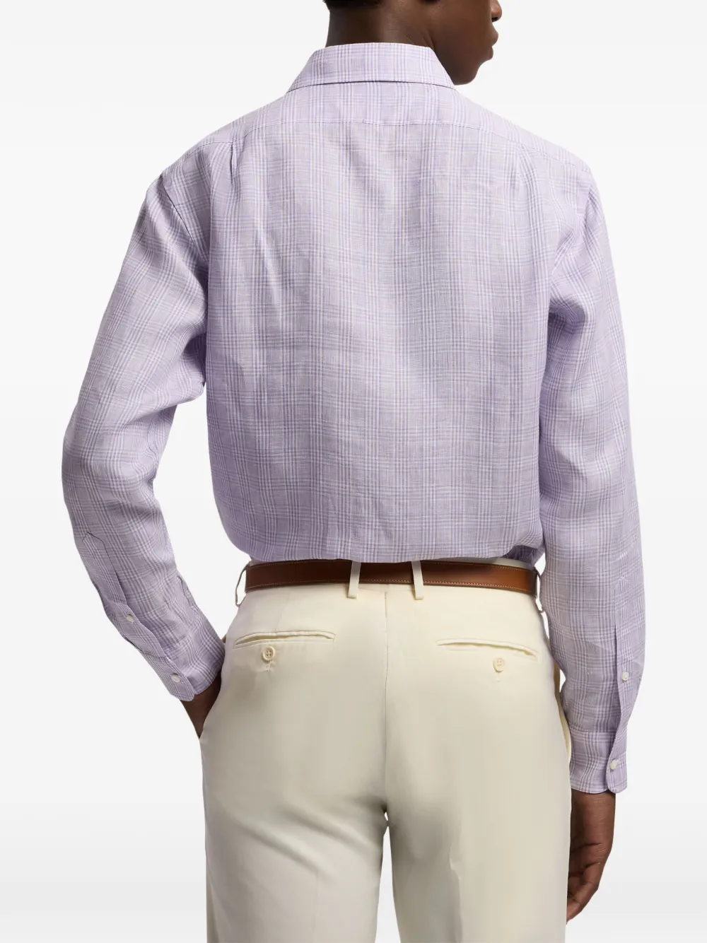 Ralph Lauren Purple Label Geruit overhemd Paars