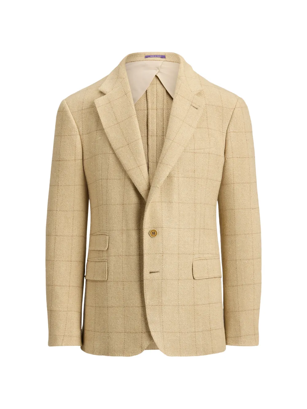 Ralph Lauren Purple Label check-pattern single-breasted blazer - Nude