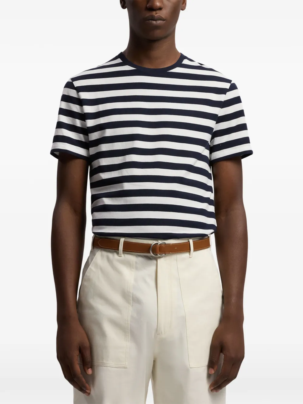 Ralph Lauren Purple Label Gestreept T-shirt Blauw