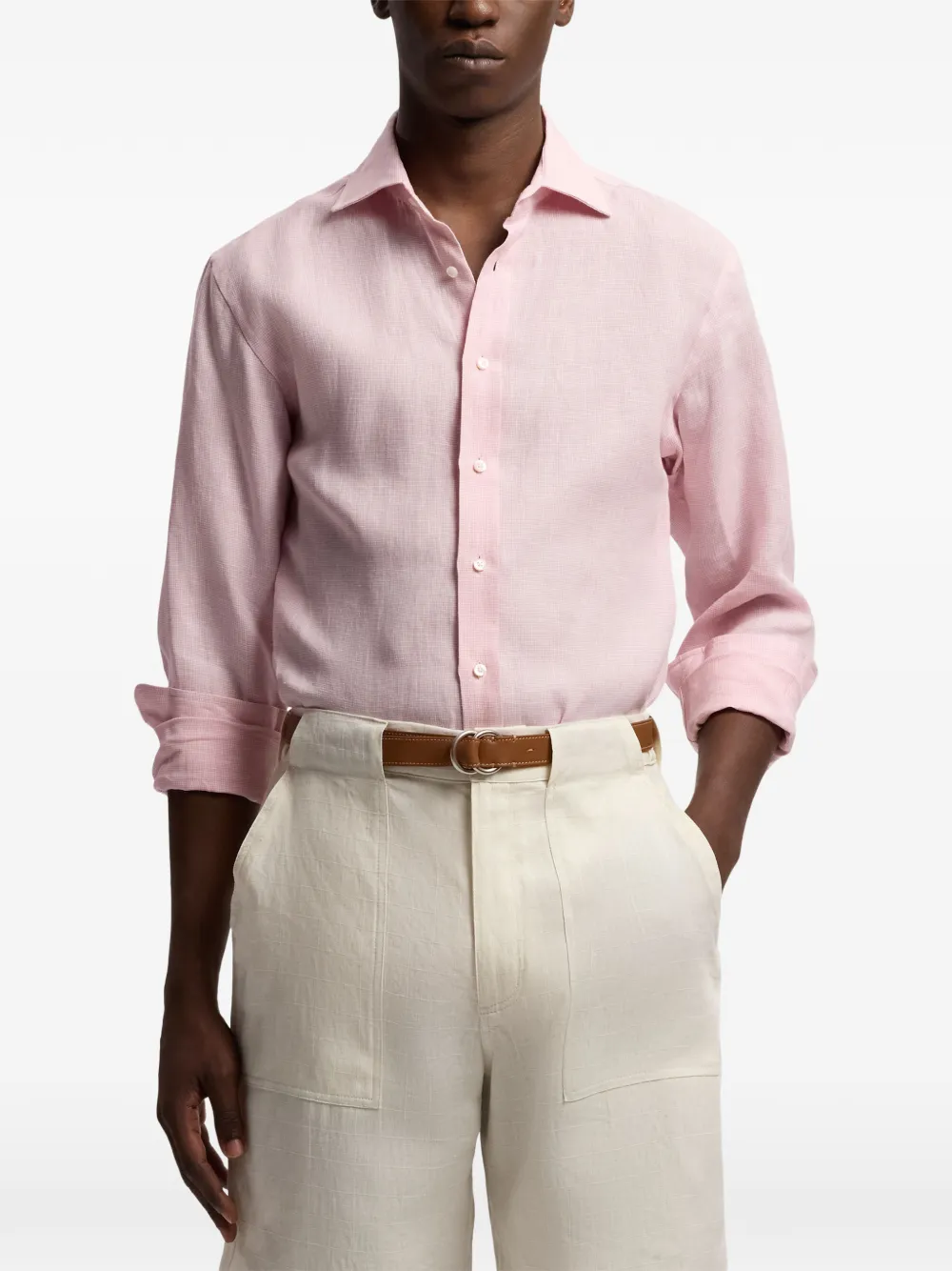 Ralph Lauren Purple Label Overhemd met lange mouwen Roze