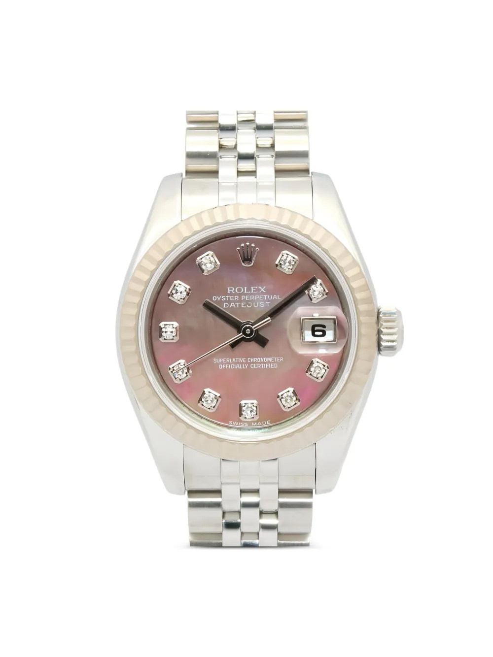 Rolex 2010s Jubilee Datejust 10P diamond 2.6mm watch - Rosa