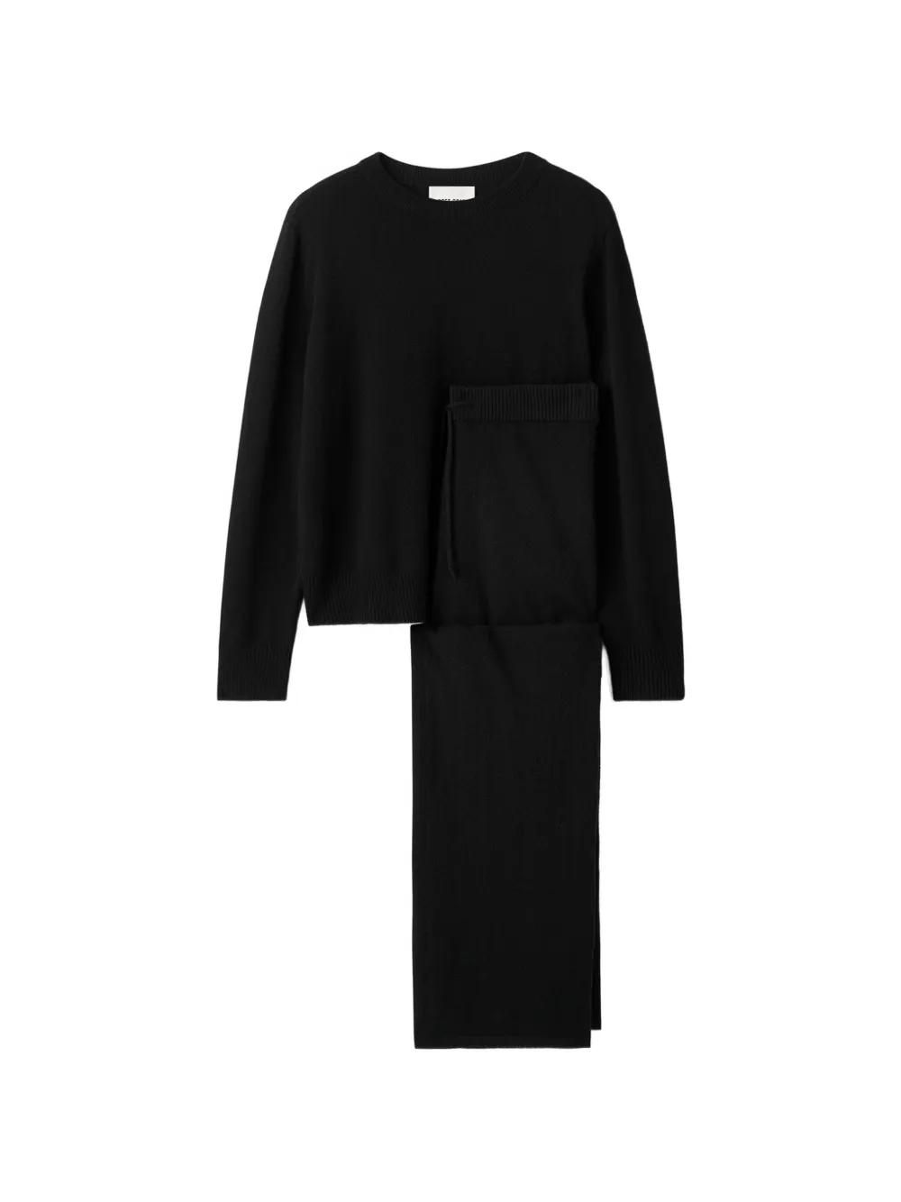 Soft Goat elasticated-waist trousers set - Nero