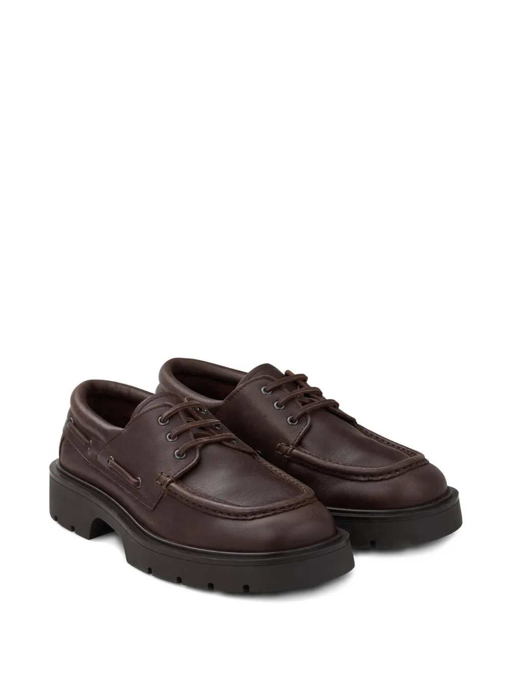 SANDRO lace-up leather derby shoes Bruin