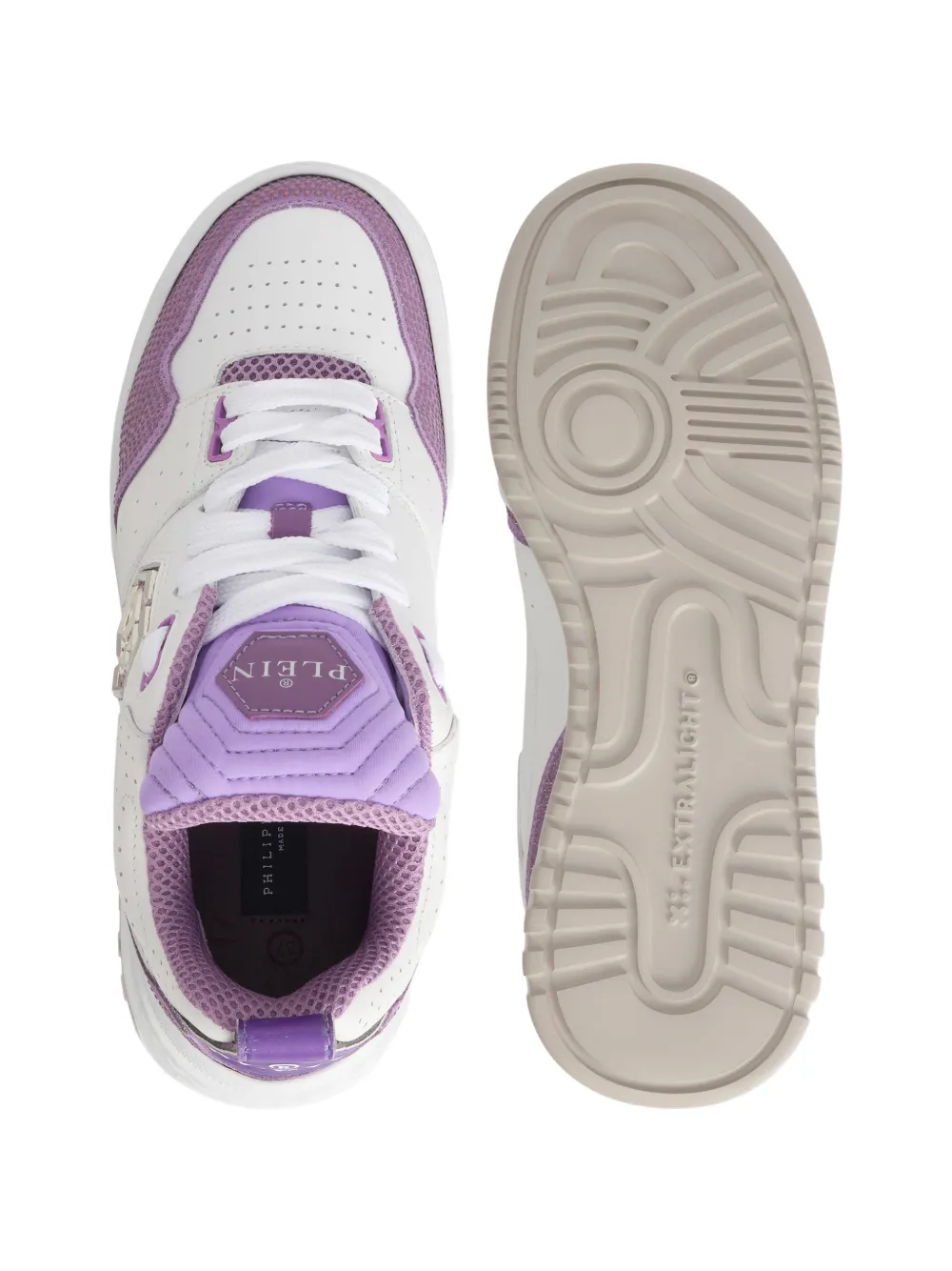 Philipp Plein Sneakers met ronde neus Wit