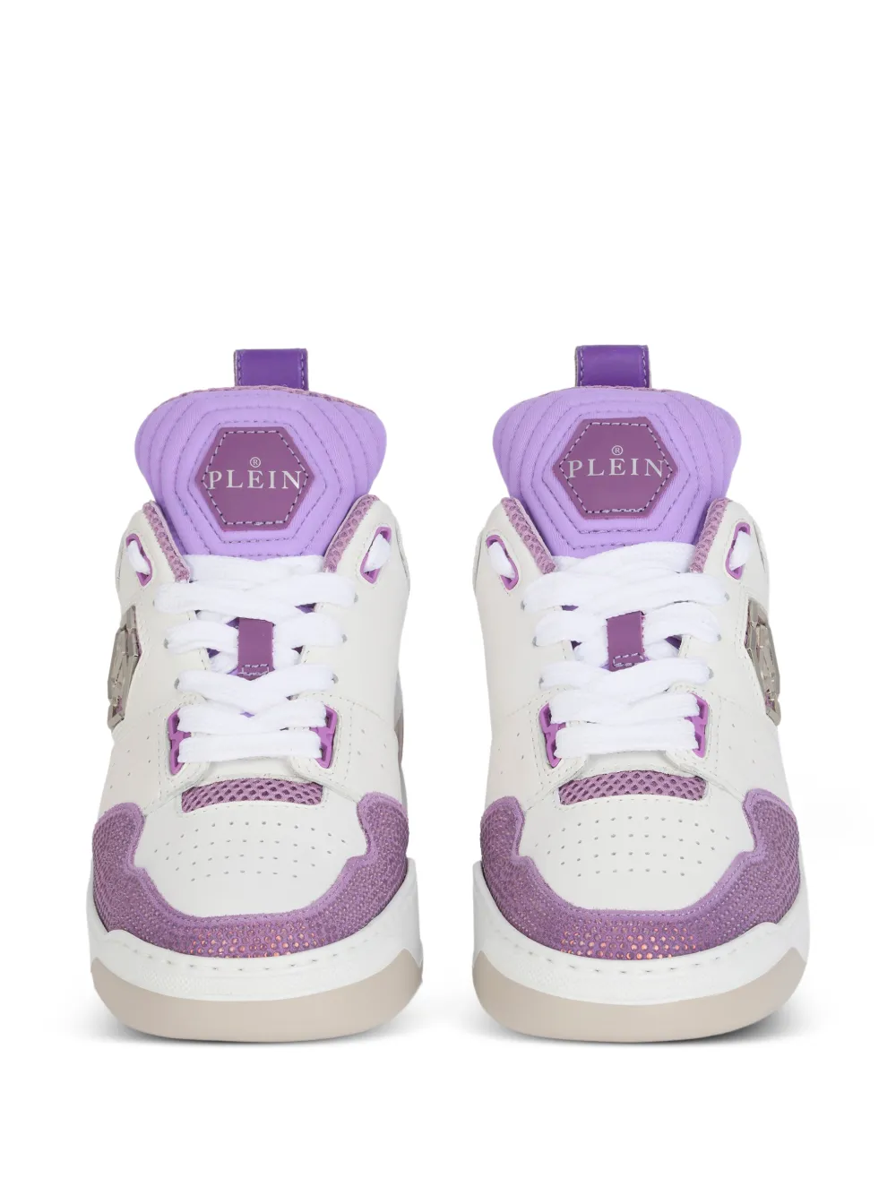 lace-up round-toe sneakers