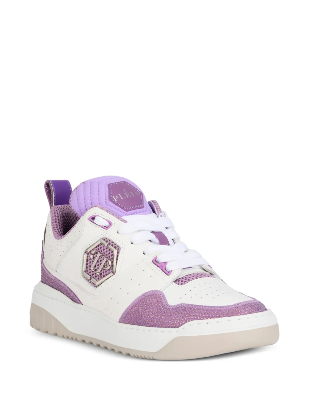 lace-up round-toe sneakers