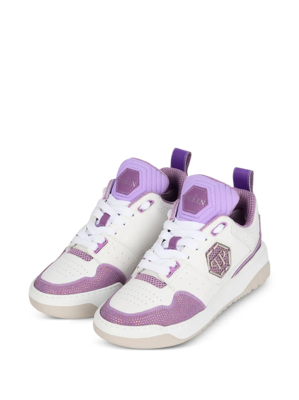 lace-up round-toe sneakers