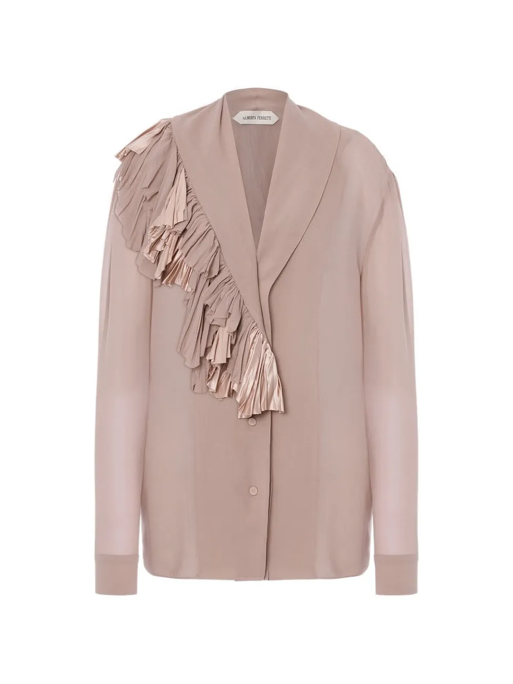 Alberta Ferretti ruffle-detail shirt - Grey