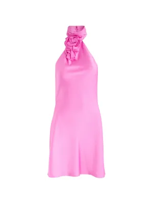 halter neck dress beach Tina's Halter Neck Asymmetrical Hem Mini Dress – Blue Zone Planet main image 1