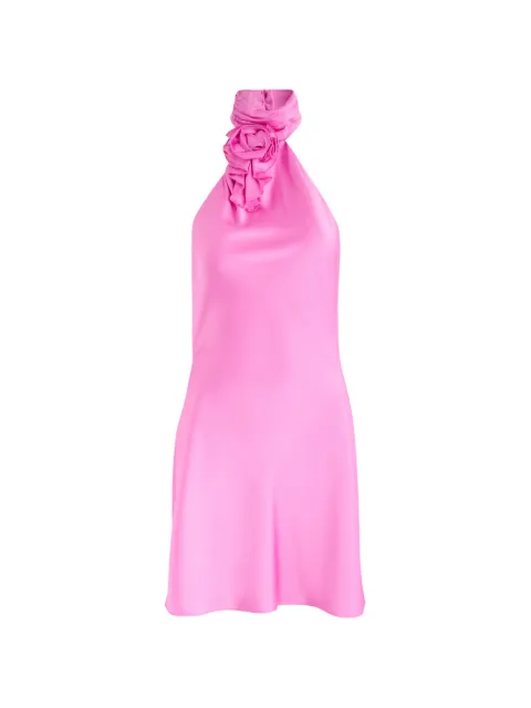 MISHA Sterling ruffled halterneck mini dress