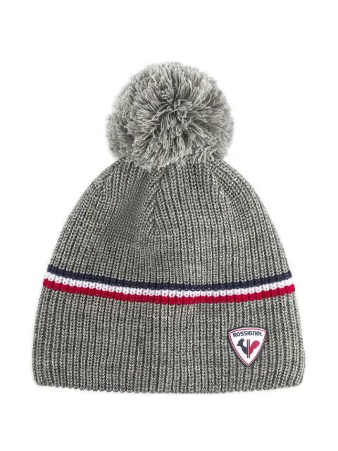 Rossignol pompom-detail beanie hat