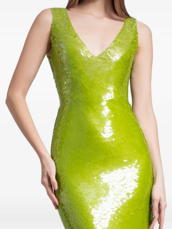 green glitter midi dress Gemy Maalouf - Gemy Maalouf | Evening Dresses feature_Glittery