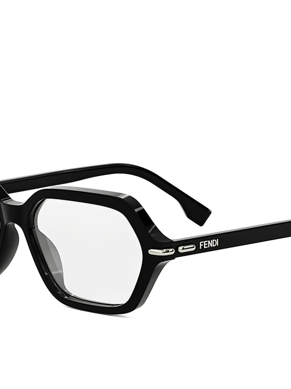 FENDI Bril met geometrisch montuur Zwart