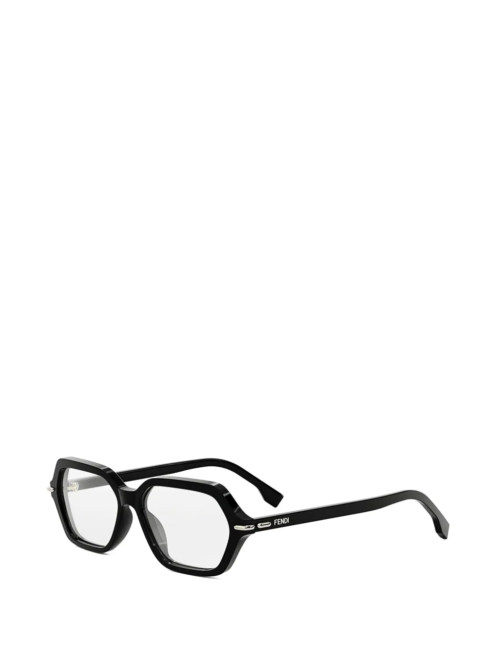 FENDI Brille mit geometrischem Gestell - Schwarz