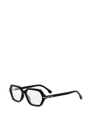 FENDI スクエア眼鏡フレーム | ブラック | FARFETCH JP