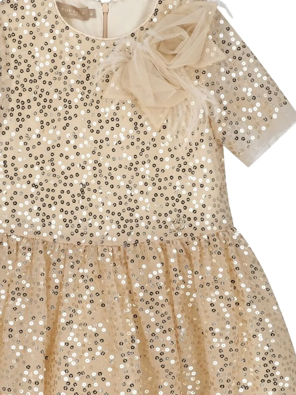 ELIE SAAB JUNIOR Jurk met pailletten Goud