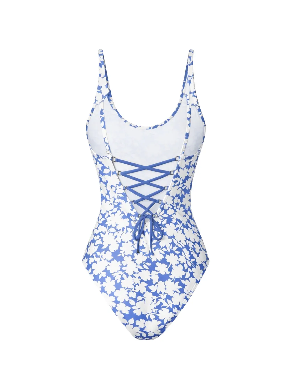 Michael Kors Badpak met bloemenprint en trekkoord Blauw