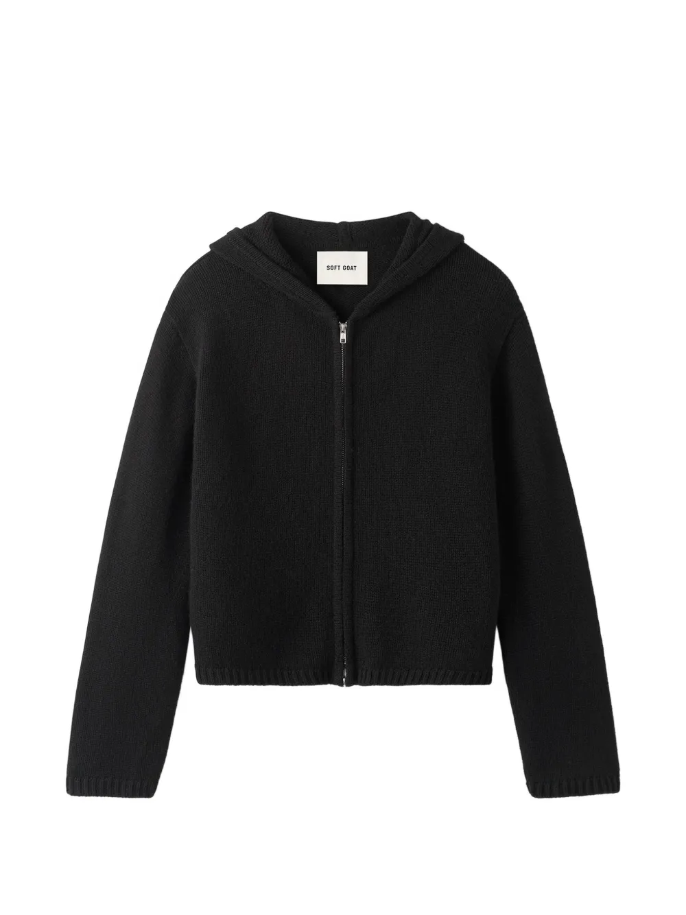 Soft Goat zip-up hoodie - Nero