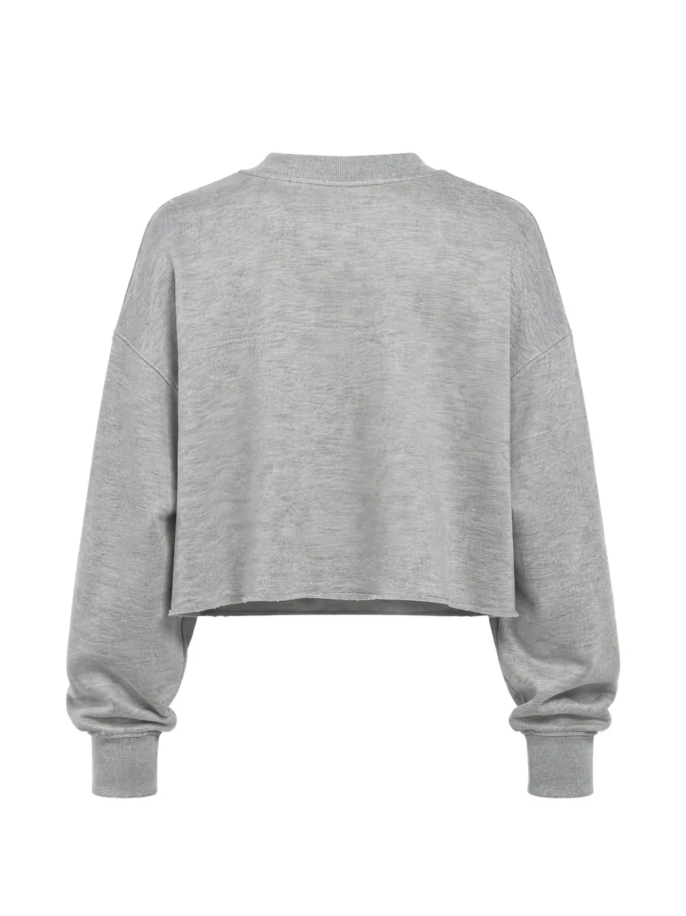 Ezr Stud-embellished Cropped Sweatshirt - Grey 
