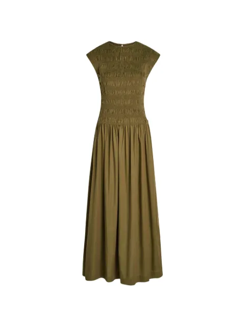 Faithfull the Brand Ale shirred midi dress