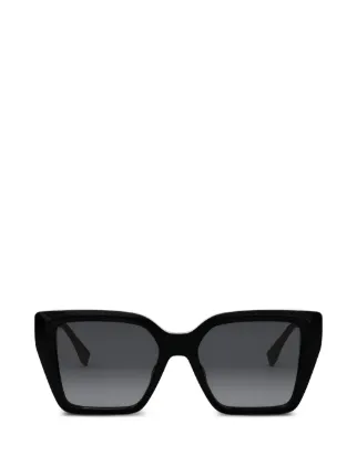 FENDI スクエアフレーム サングラス | ブラック | FARFETCH JP