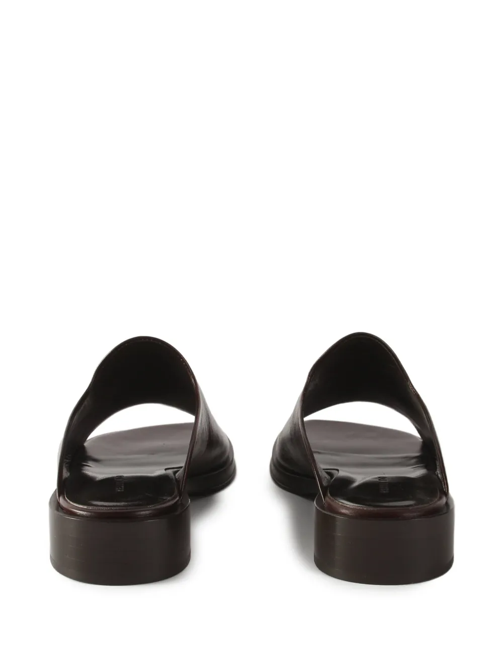  Rejina Pyo Leather Flat Mules - Brown 