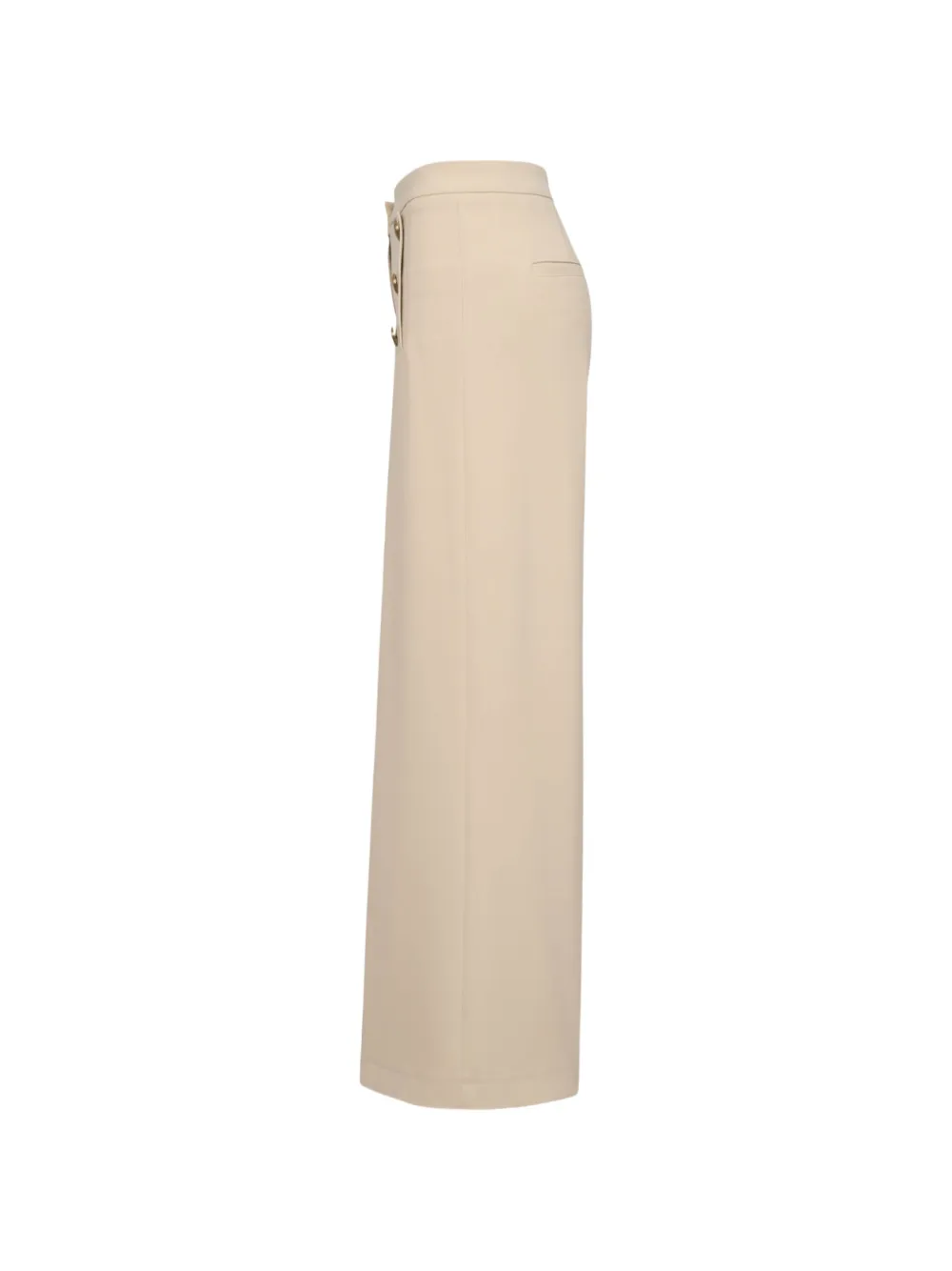  Seductive Button-detail Palazzo Pants - Neutrals 