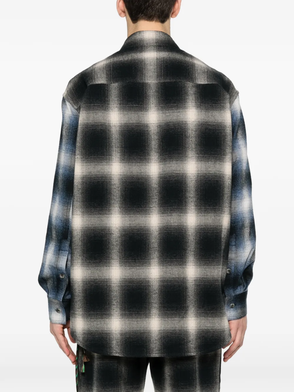 Check-Pattern Chest-Pocket Overshirt