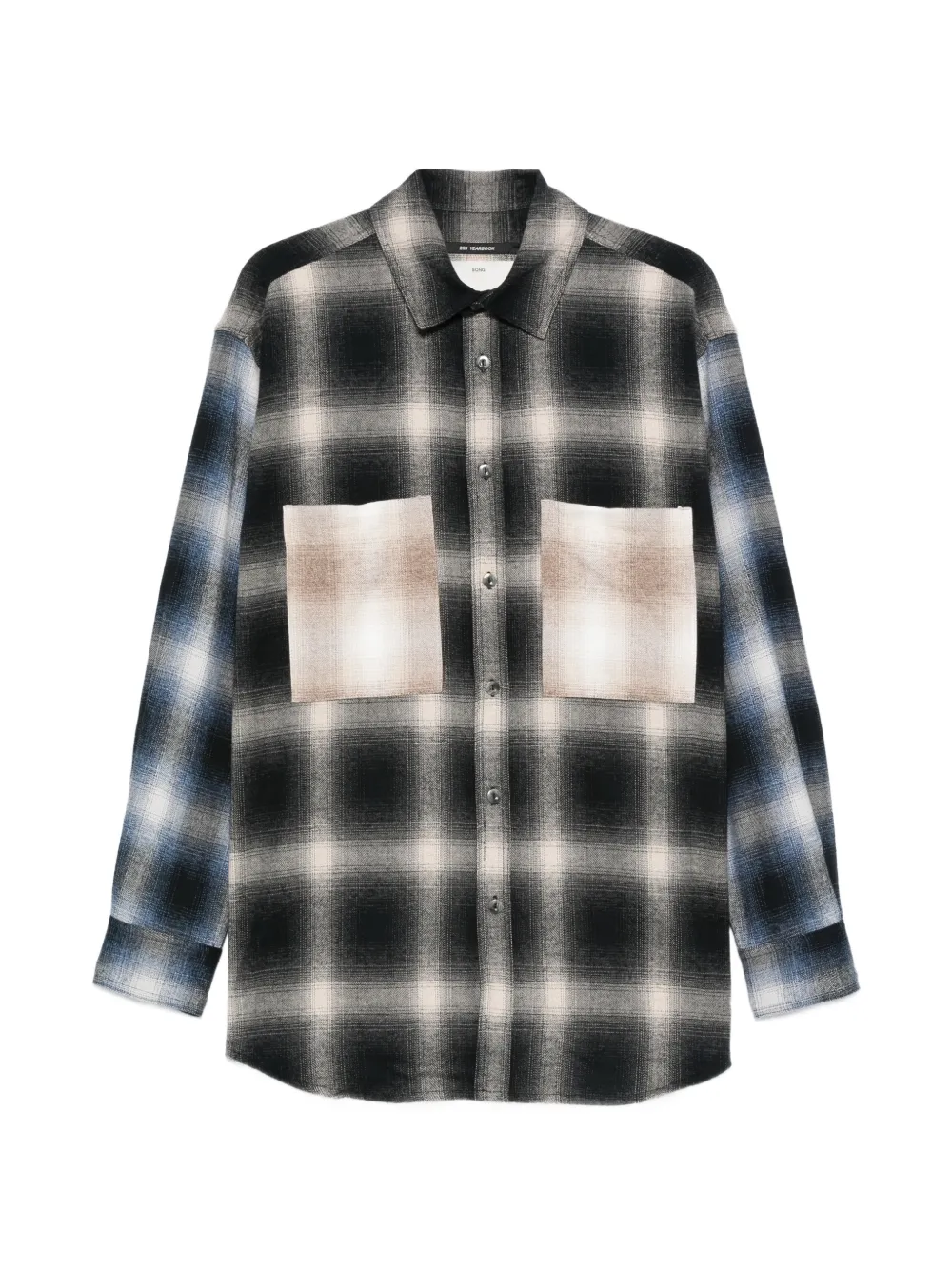 Song For The Mute check-pattern chest-pocket overshirt - Nero