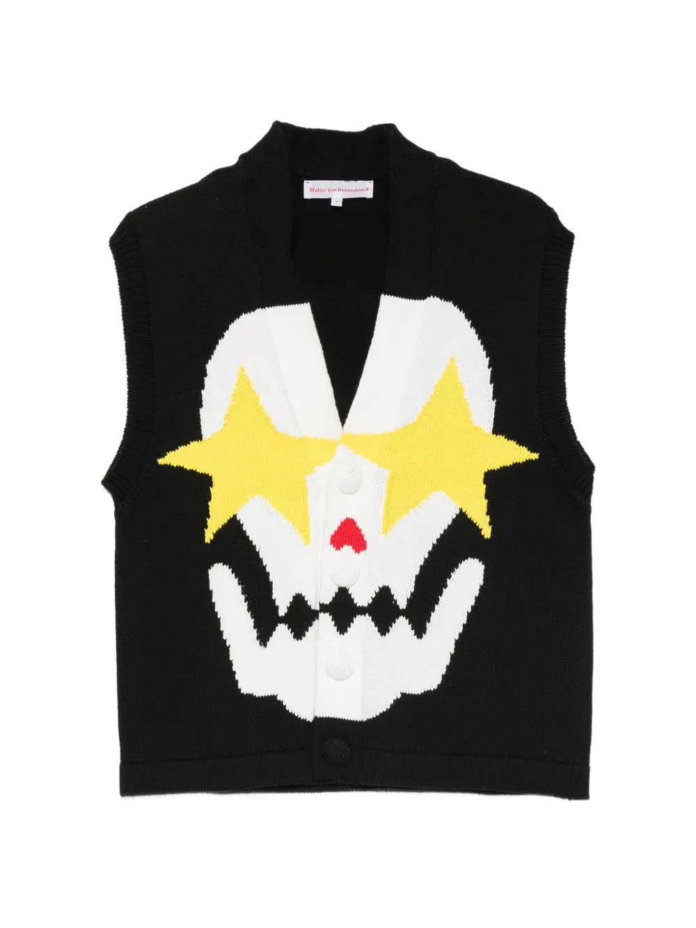 Walter Van Beirendonck Starry Eyes intarsia-knit vest - Nero