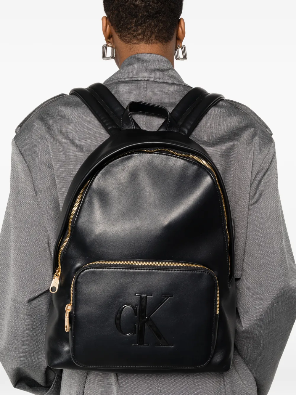  Calvin Klein Logo-detail Backpack - Black 