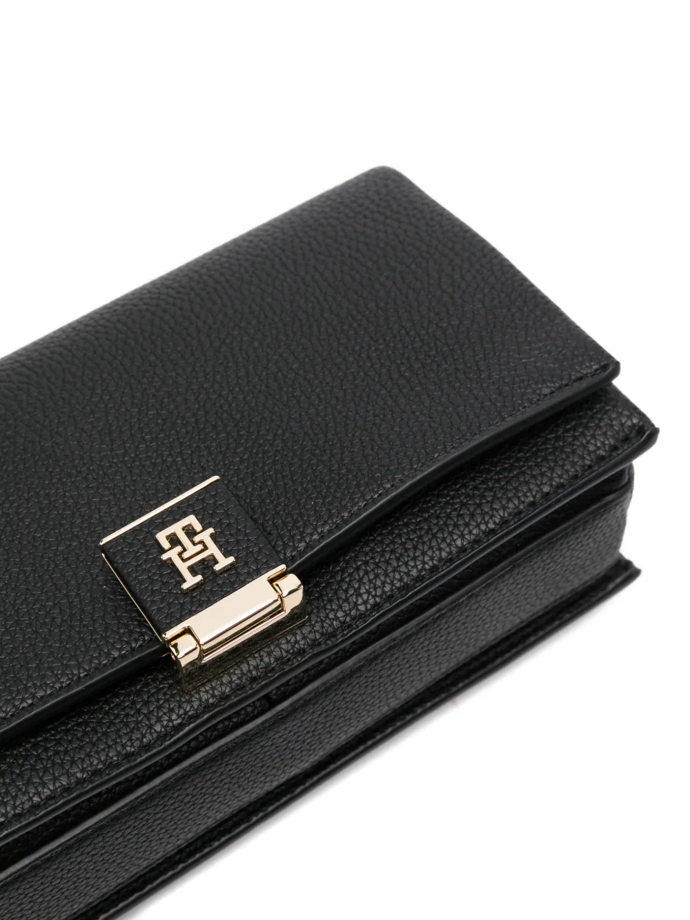  Tommy Hilfiger Logo Clasp Crossover Bag - Black 