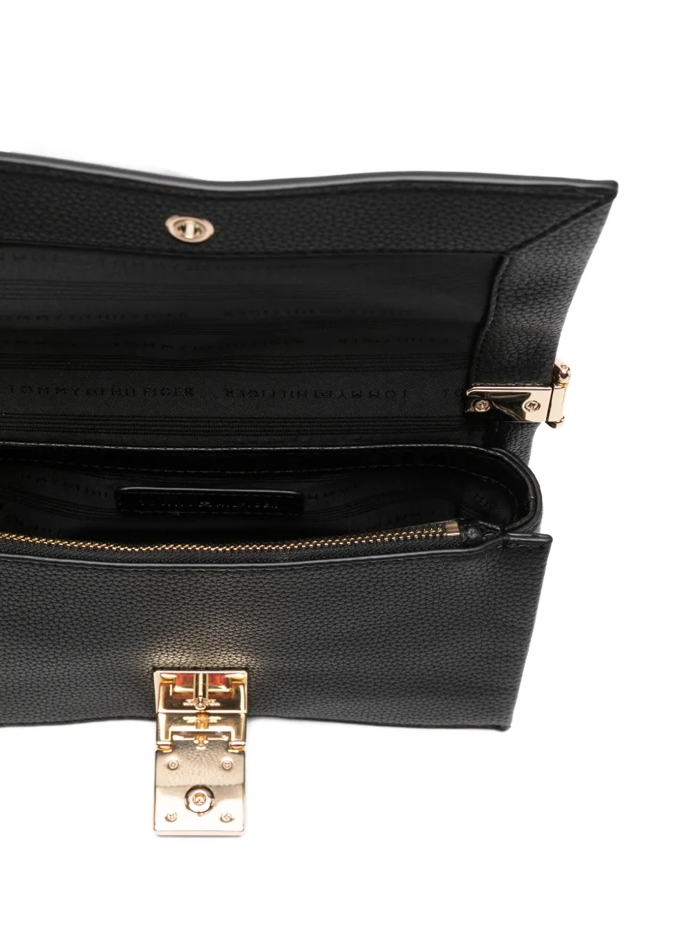 Tommy Hilfiger Crossbodytas met logogesp Zwart