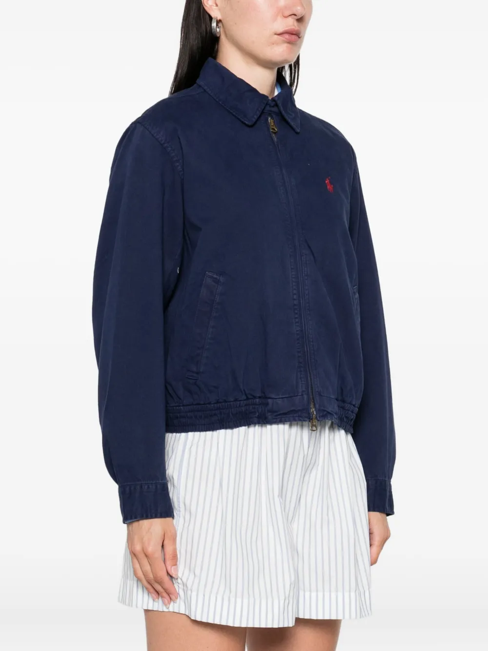 Polo Ralph Lauren logo-embroidered Twill Jacket | Blue | FARFETCH