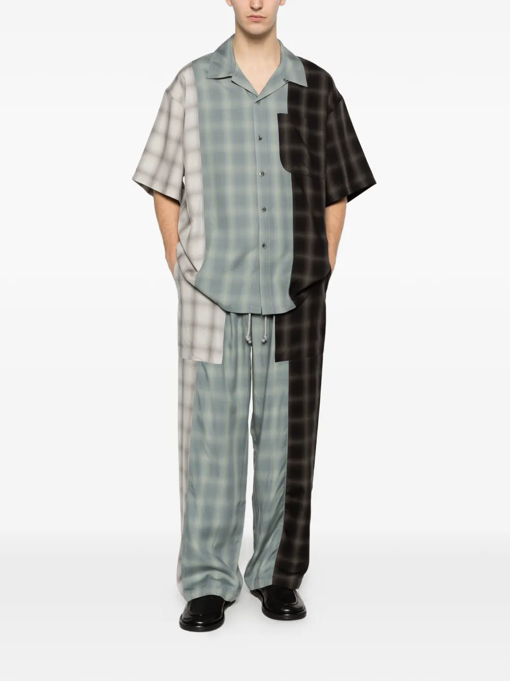  Song For The Mute Checked-pattern Shirt - Blue 