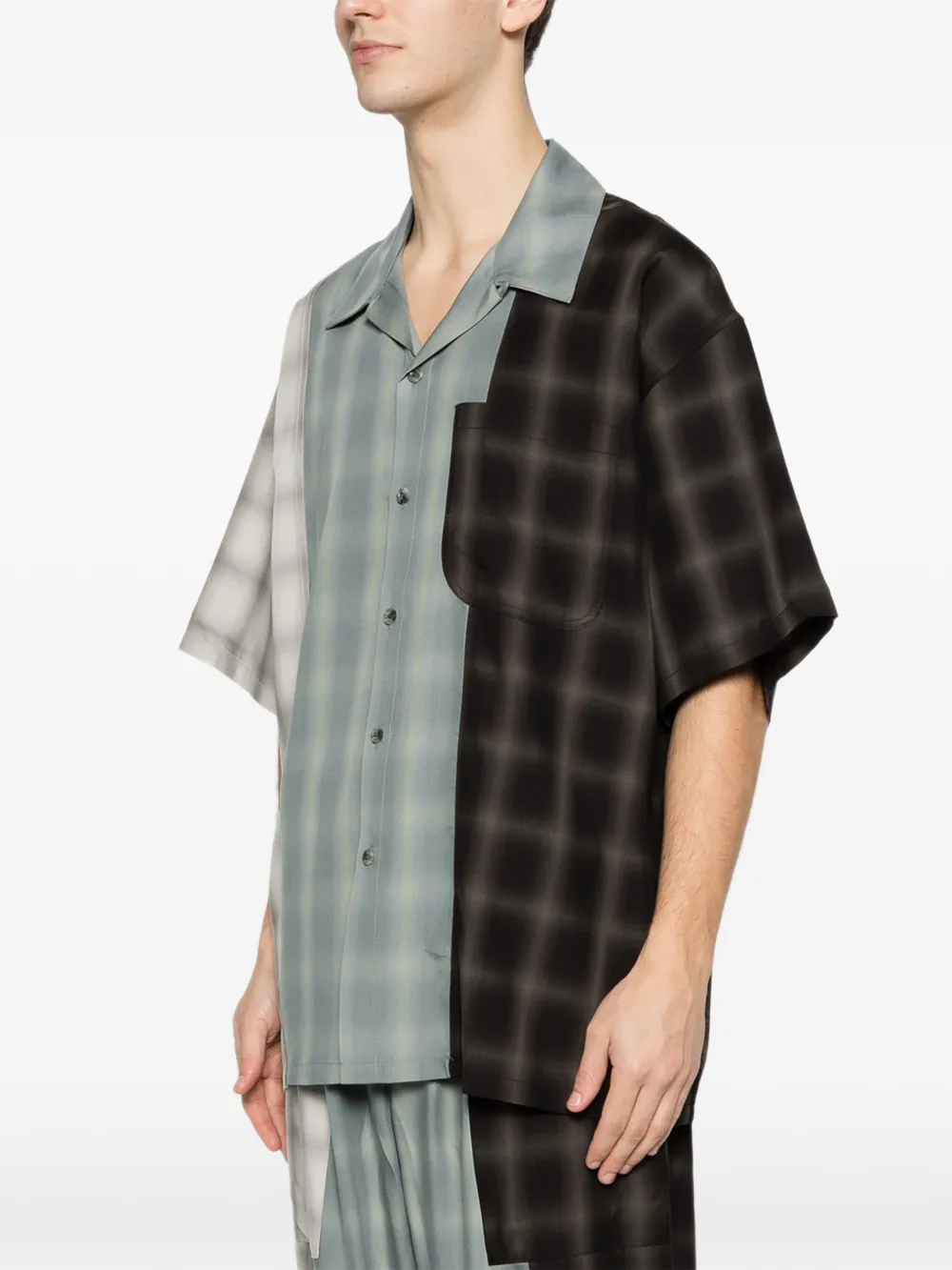 Song For The Mute Checked-pattern Shirt - Blue 