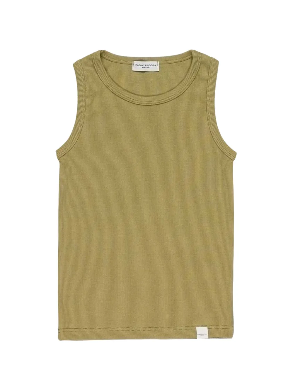 Paolo Pecora Kids ribbed tank top - Verde