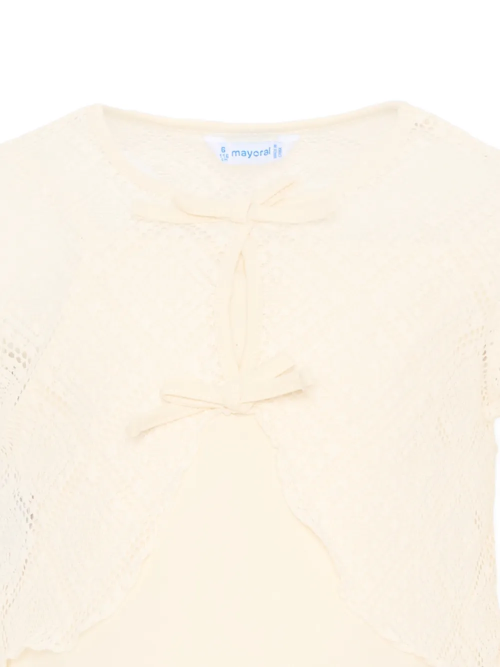 Mayoral Blouse met kanten patroon Beige