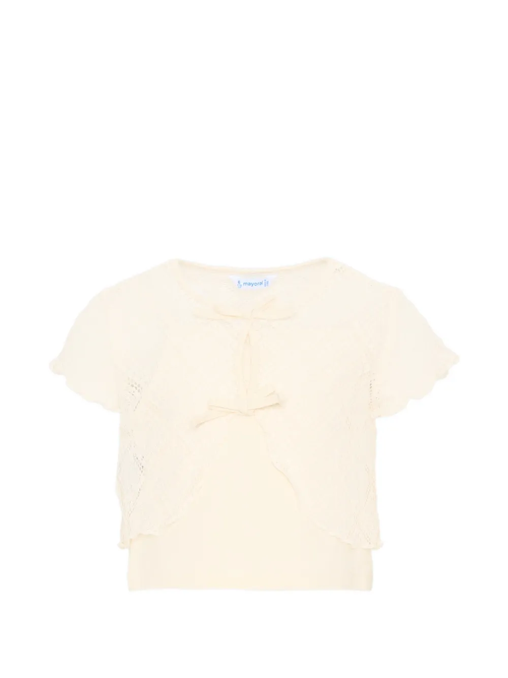 Mayoral lace-patterned blouse - Toni neutri